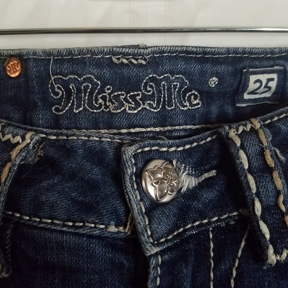 Miss Me Jeans Women Size 25 Capris Signature Cuffed - Picture 6 of 11